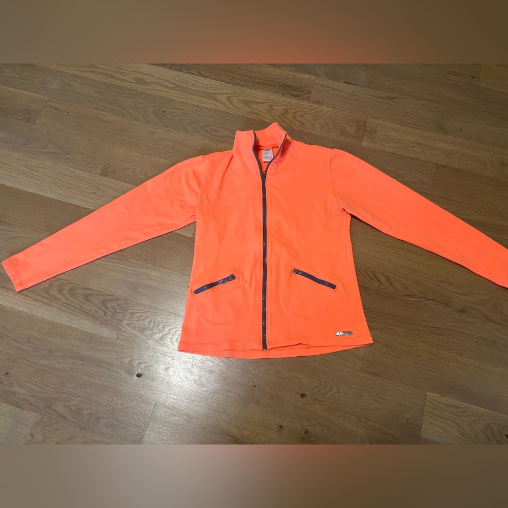 Bia brazil orange full zip up athletic sweatshirt jacket one size